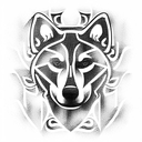 husky tattoo design idea
