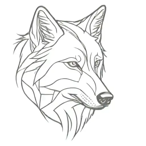 alpha wolf head tattoo design idea
