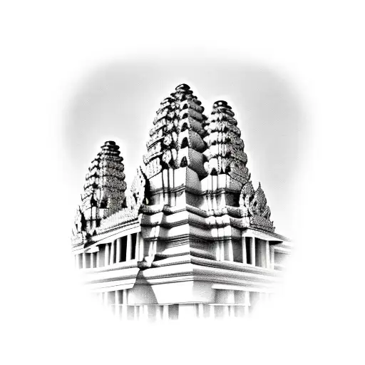Angkor Wat Temple tattoo design idea