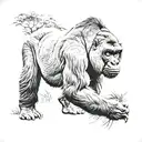 Silverback tattoo design idea