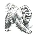 Silverback tattoo design idea