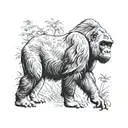 Silverback tattoo design idea
