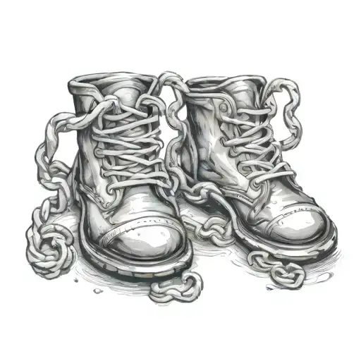 mercury's feet with broken shackles tattoo design idea