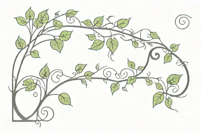 grecourt gate ivy vines tattoo design idea
