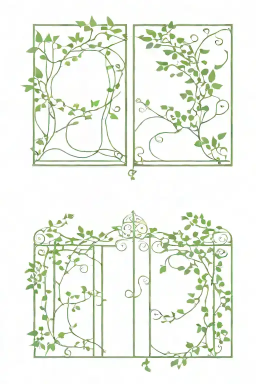 grecourt gates made out of ivy vines tattoo design idea
