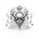 standing on business tattoo design idea