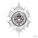 motor v8 tribal tattoo design idea