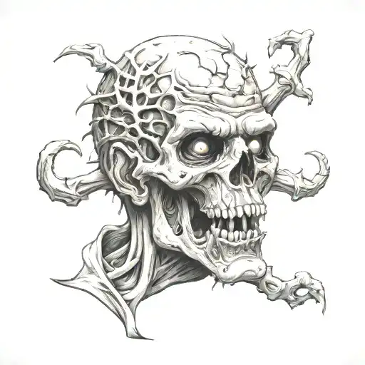 zombie tattoo design idea