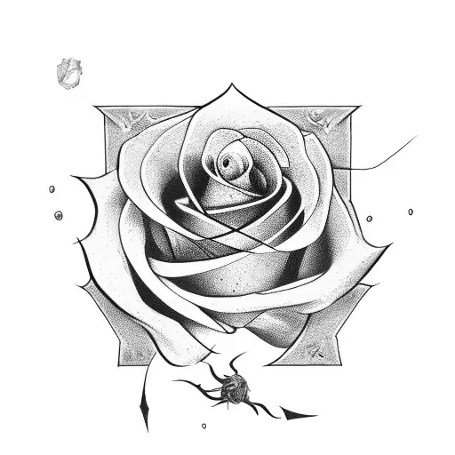 Harry Potter elder wand with roses tattoo design idea