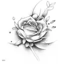 crânio com flores  tattoo design idea
