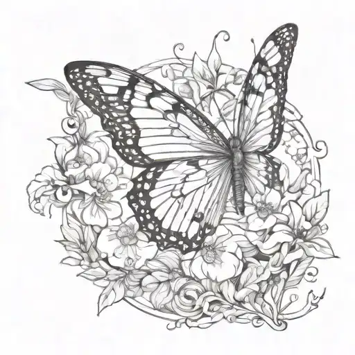 Butterfly tattoo design idea