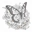 Butterfly tattoo design idea