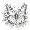 Butterfly tattoo design idea
