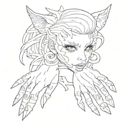 Lady Gaga Monster Paw tattoo design idea