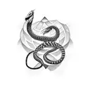 snake with eagle tattoo design idea