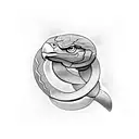 snake with eagle tattoo design idea