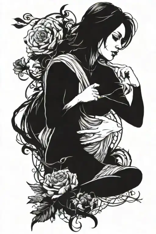 pain and loneliness   tattoo design idea