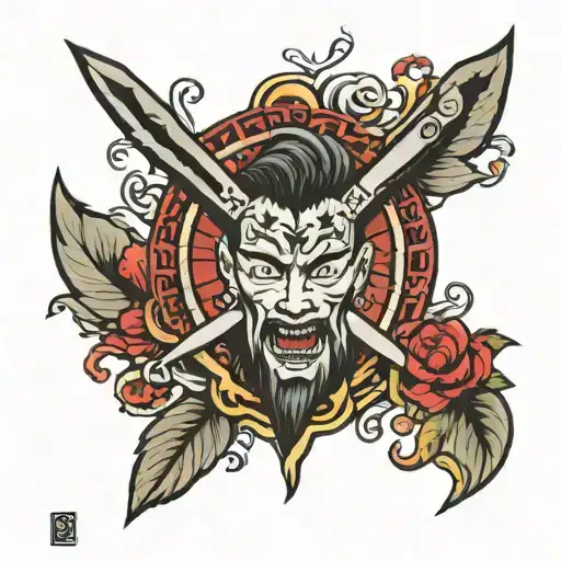 knife piercing earrings simple tattoo flash tattoo design idea