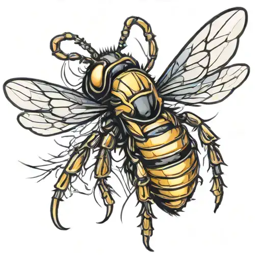 Hornet fighter tattoo design idea