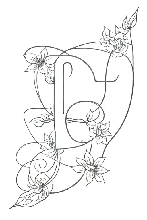LR initials    tattoo design idea