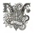 LR initials but hidden within the design tattoo design idea