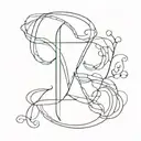 LR initials intertwined tattoo design idea