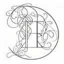 LR initials intertwined tattoo design idea