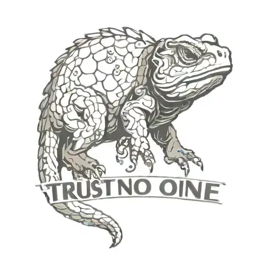 trust no one tattoo design idea