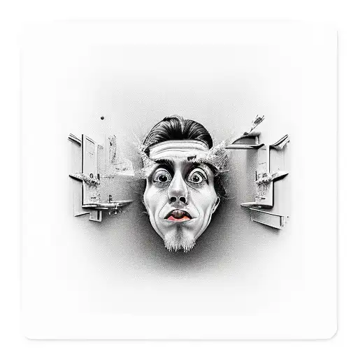 absurdism into existentialism  tattoo design idea