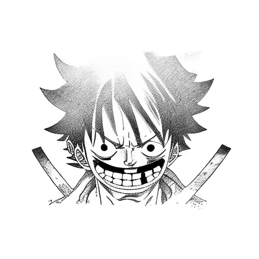 one piece luffy tattoo design idea