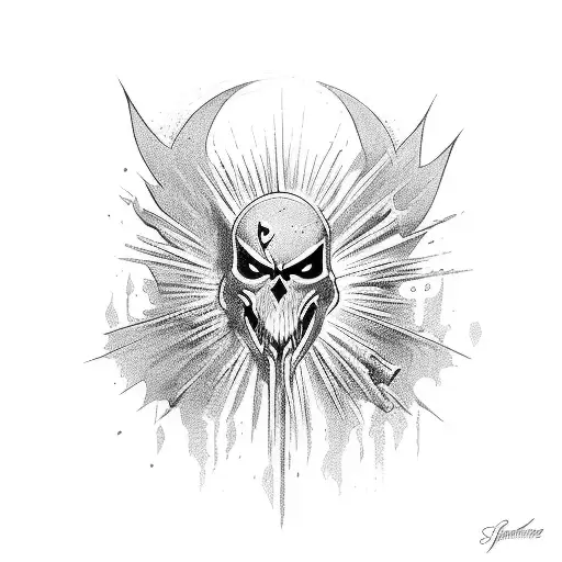 "vengeance" written by spikes tattoo design idea