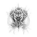 "vengeance" written by spikes tattoo design idea