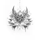 "vengeance" written by spikes tattoo design idea