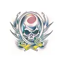 Symbolic representation of vengeance tattoo design idea