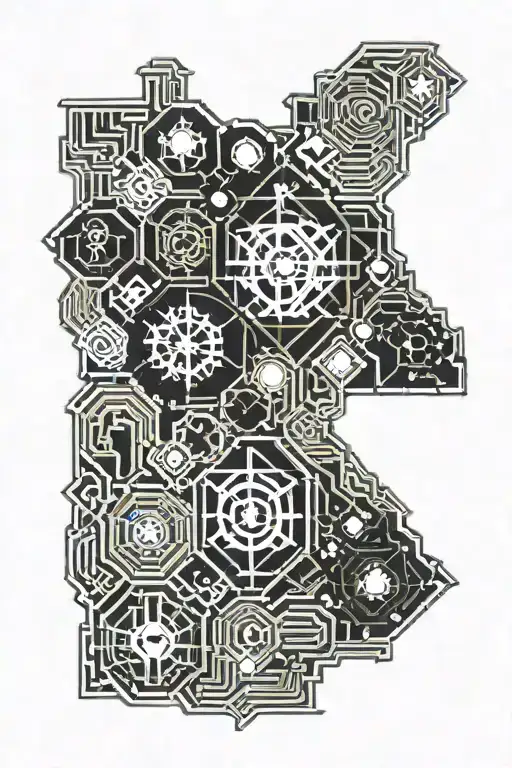 georgia state outline tattoo design idea