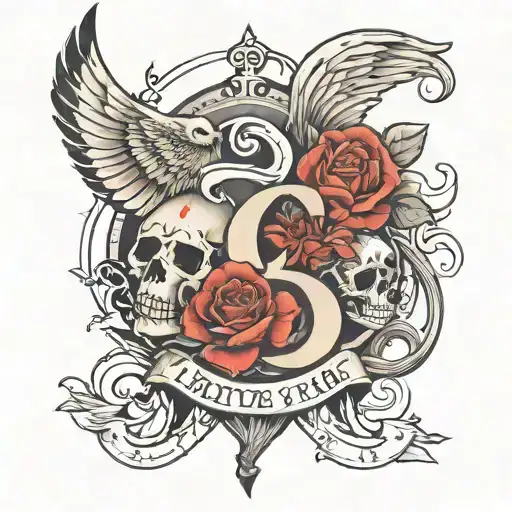 A tribute - with Forever 48 and the number 23.  tattoo design idea