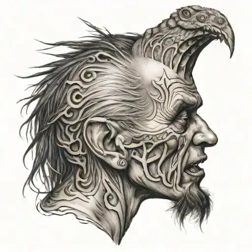 A crazy pervert who has hopes for life tattoo design idea