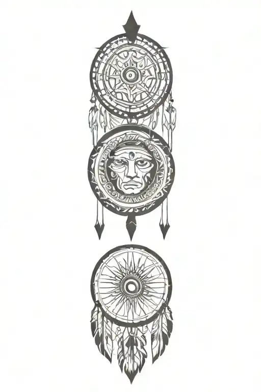 native american symbols tattoo design idea