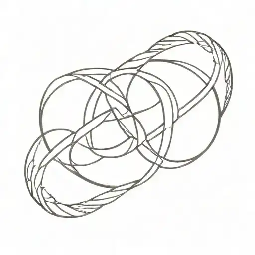 infinity symbol intertwined with M and sun tattoo design idea