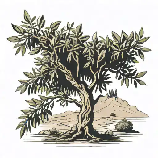 olive tree  tattoo design idea
