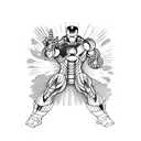 Gohan and iron man  tattoo design idea