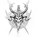 baphomet and kali tattoo design idea
