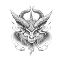 baphomet and kali tattoo design idea