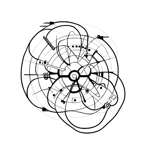 a diagram with reference to the Turin Machine, by Alan Turin, that makes an algorithm for happiness tattoo design idea