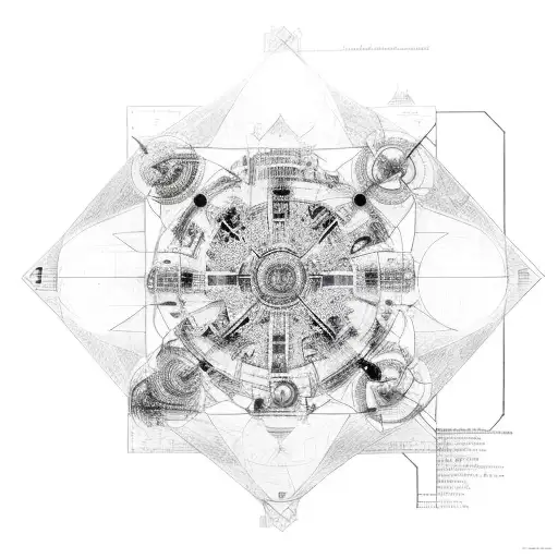a diagram with reference to the Turin Machine, by Alan Turin, that makes an algorithm for happiness tattoo design idea