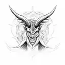 Baphomet Satan tattoo design idea