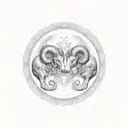 Aries and Pisces combined  tattoo design idea