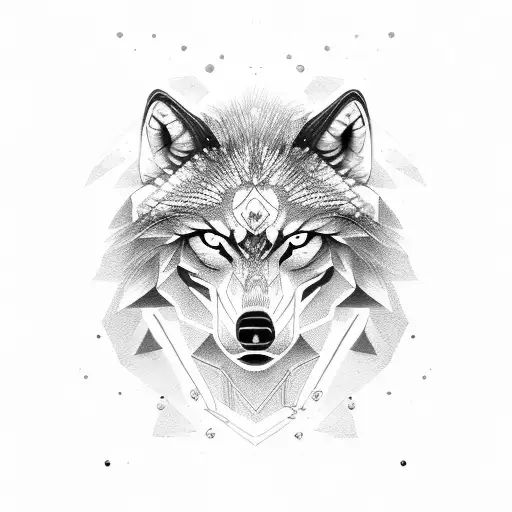 taurus cancer wolf norse tattoo design idea