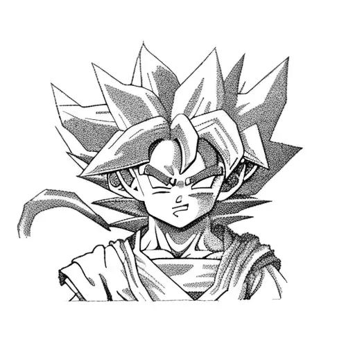 Goku kid exploring different travel destinations tattoo design idea