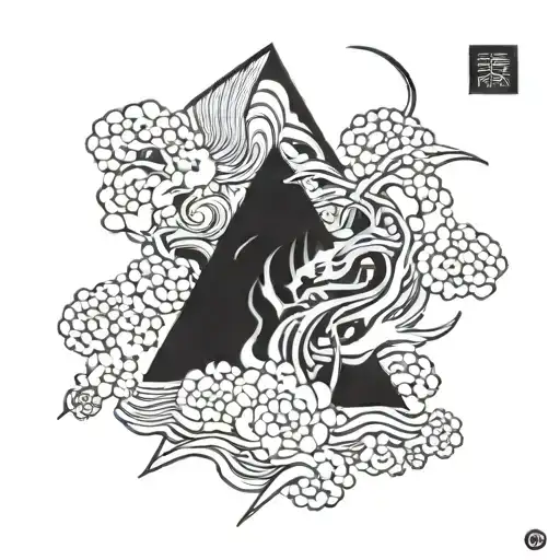 blackout japanese tattoo design idea